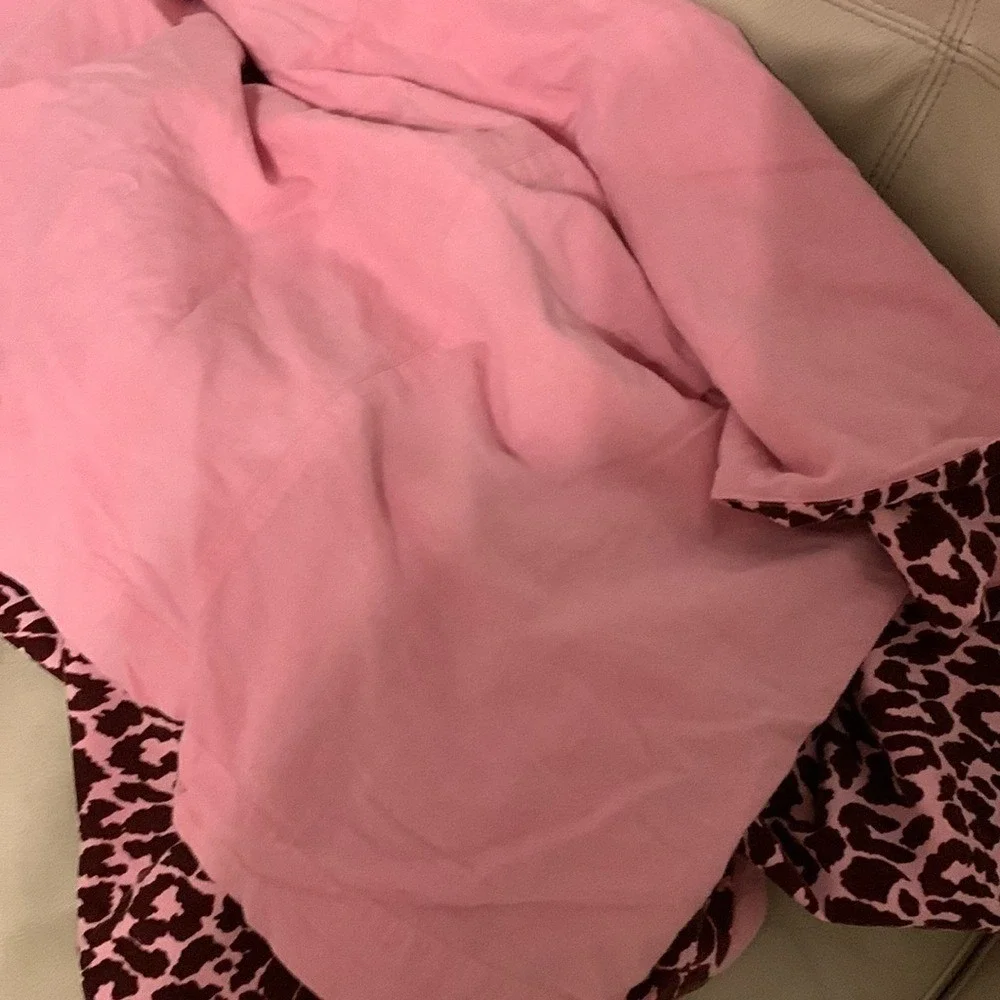 Pier 1 velvet Amit print duvet cover pink brown size twin‎